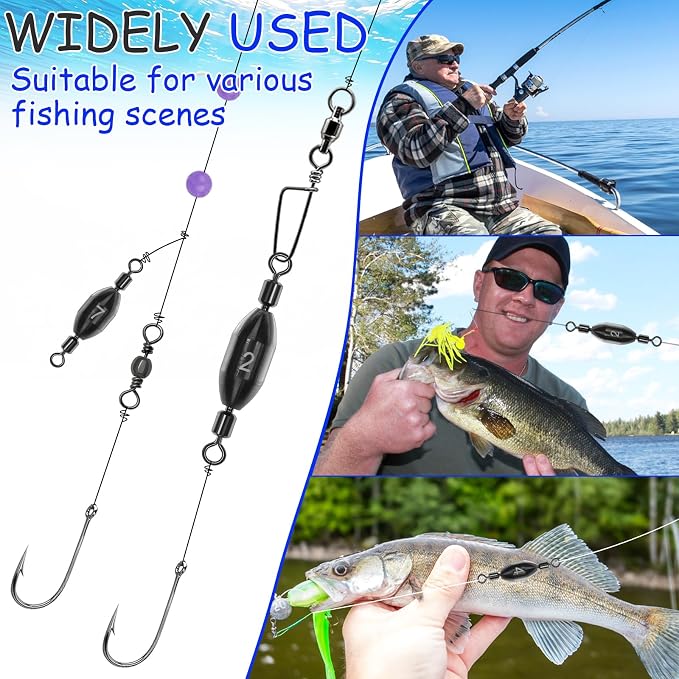 Fishing Weights Swivel Bullet Sinkers Brass Fishing Weights Saltwater Freshwater Bass Sinker Weight with Swivel Rolling 1/4oz, 1/8oz, 1/16oz，1/32oz, 3/8oz, 1/2oz