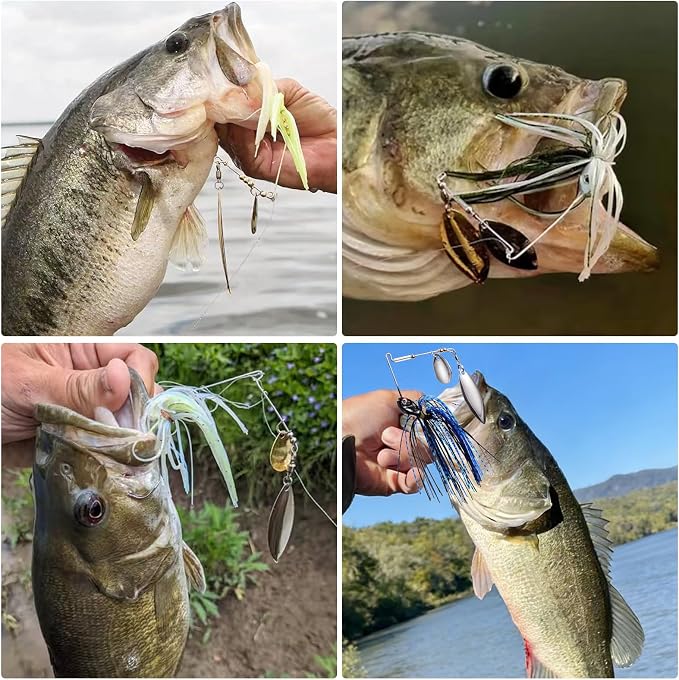 FONMANG Fishing Lure Spinner baits for Freshwater and Saltwater,2026 New Bass Trout Fishing Lures Also for Crappie Salmon Walleye Pike