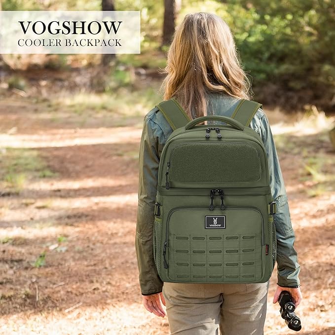 Large Insulated Cooler Backpack for Men Women, 36 Cans Double Deck Leakproof Cooler Bag for Camping, Hiking, Picnic, Fishing, Beach, Travel