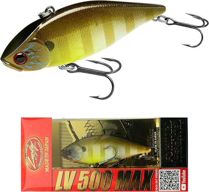 LUCKY CRAFT LV 500, Freshwater Bass Fishing Lure, Lipless Crank Bait, Smallmouth, Sinking, Tournament Winning, Perfect Wobbling, Fishing Gear, Fishing Accessories, Fishing Tackle