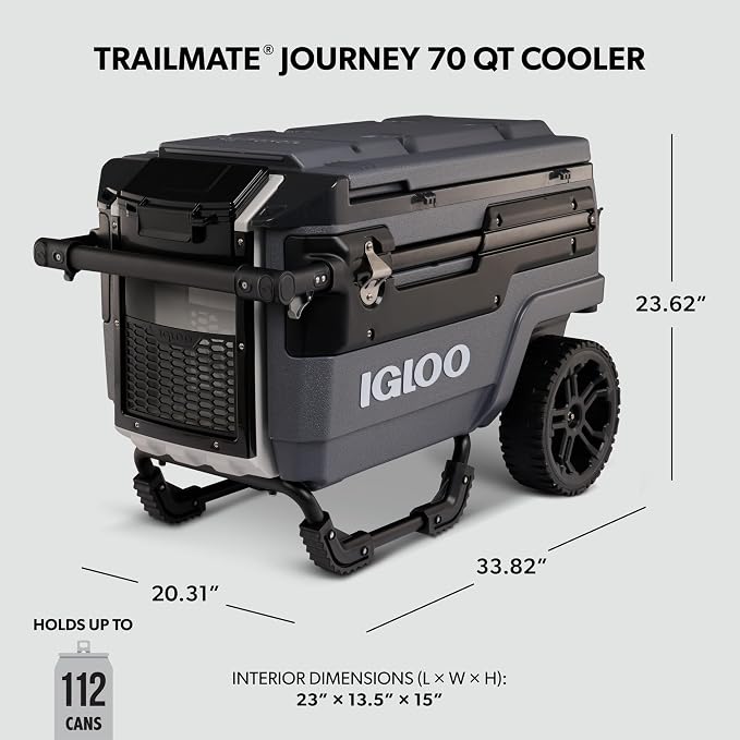 Igloo Trailmate Journey 70Qt Wheeled Cooler | Insulated Hard Shell Ice Chest