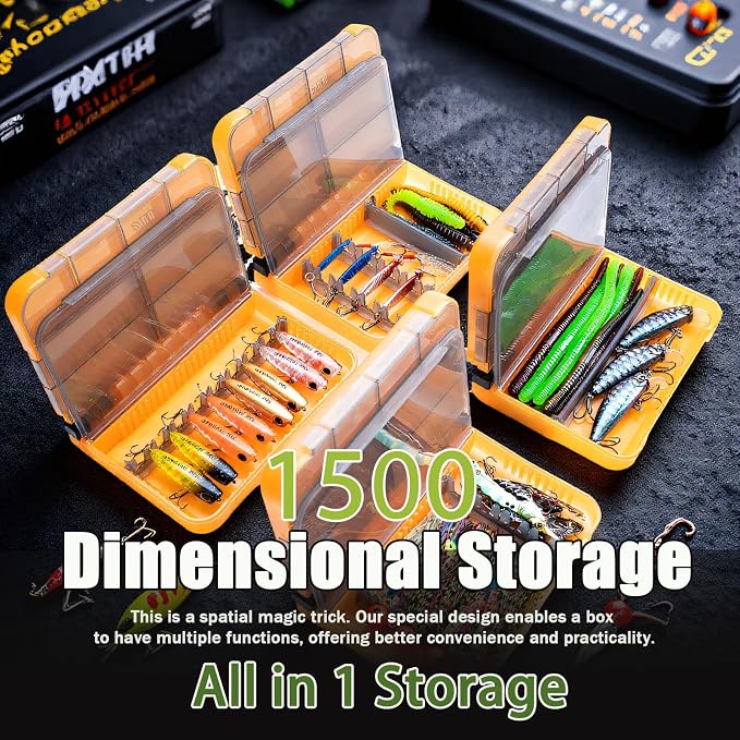 5 Pack Mini Plastic Tackle Boxes for Small Tackle Box Organizer, Ideal for Fishing Storage Containers, Kayak Fly Boxes Large