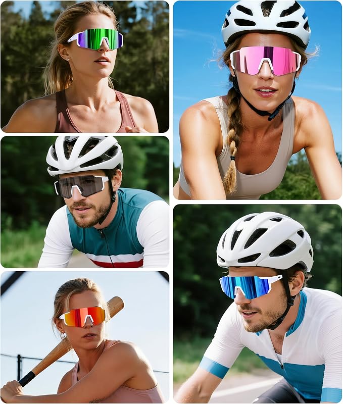 STORYCOAST Polarized Sports Sunglasses for Men Women,Driving Fishing Cycling Mountain Bike Sunglasses UV400 Protection