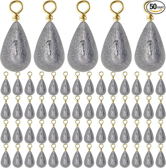 Bass Casting Swivel Bell Sinkers Fishing Weights Drop Shaped Fishing Sinkers Catfish Weights for Ocean Saltwater Surf Bass Casting Gear Tackle
