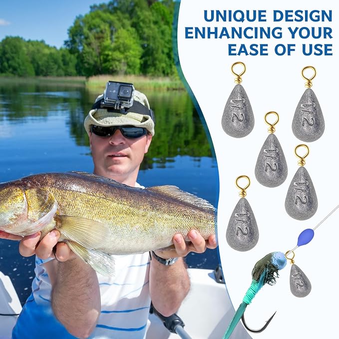 Bass Casting Swivel Bell Sinkers Fishing Weights Drop Shaped Fishing Sinkers Catfish Weights for Ocean Saltwater Surf Bass Casting Gear Tackle