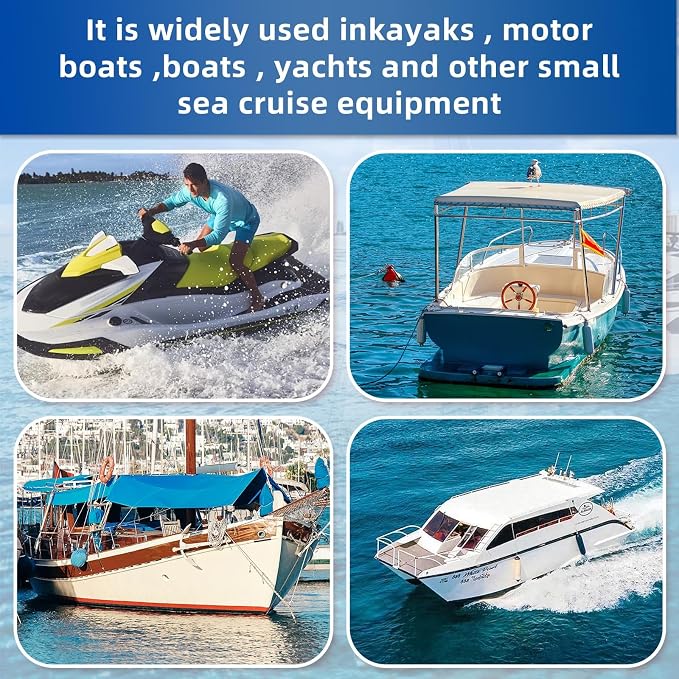 4-5.5ft, Bungee Dock Line with Stainless Steel Clip Safe Boat Rope Mooring String with Foam Float for Pontoon, Boat Accessories, Sea Doo,2 Pack (Blue&Black)