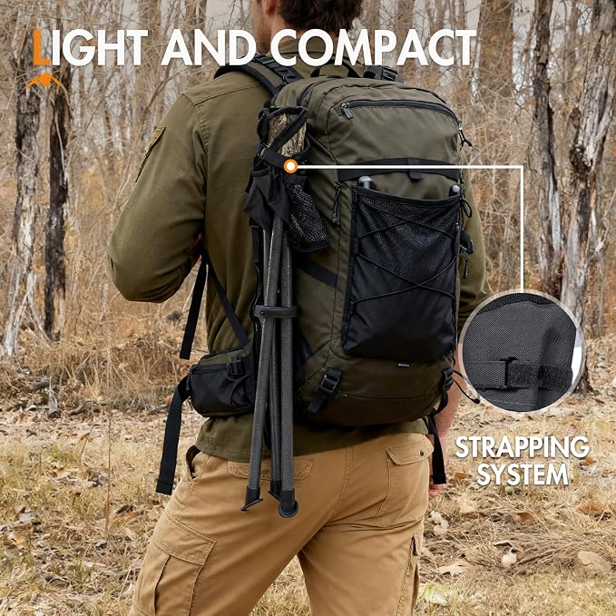 Portal Tall Folding Tripod Stool for Outdoor Camping Walking Hunting Hiking Fishing Travel, Support 225 lbs