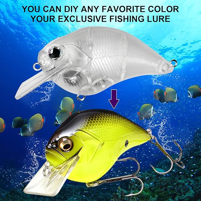10pcs/20pcs Fishing Blanks Lures Kit Fishing Topwater Unpainted Swimbait Unpainted Crankbaits Hard Baits DIY Lure for Bass Salmon Trout Saltwater and Freshwater