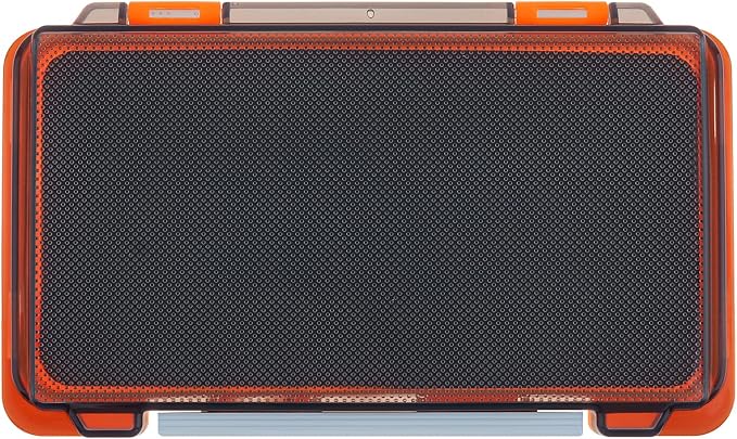 Fishing Tackle Box Slit Foam Case, Super Slim Fishing Lures Jig Box Hooks Spinners Spoons Storage Tackle Tray, (6.8 * 3.8 * 0.8inch) (Orange)