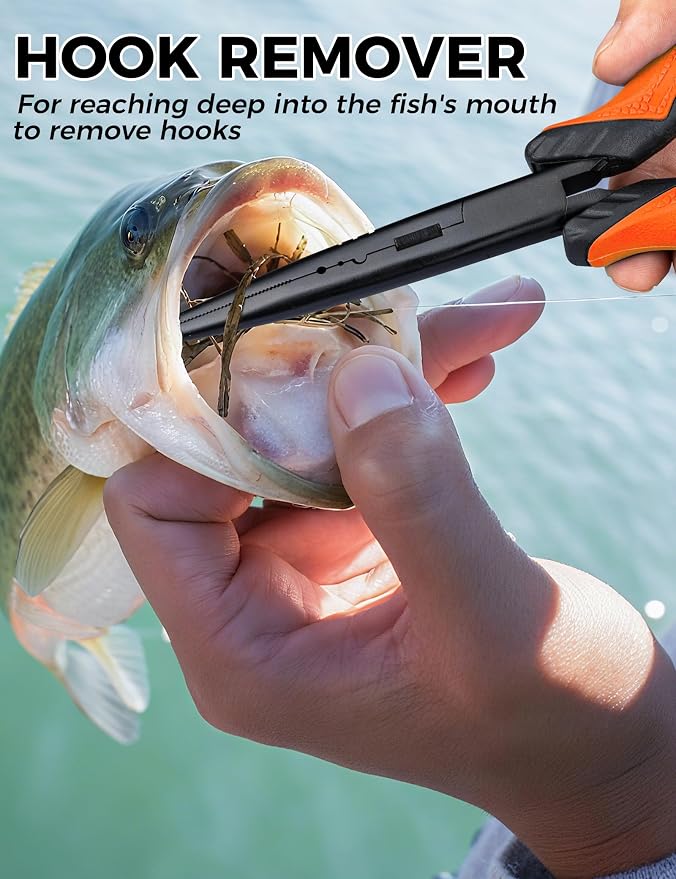Fishing Pliers,Carbon Steel with Corrosion Resistant Coated Fishing Tools,Multitool for Saltwater