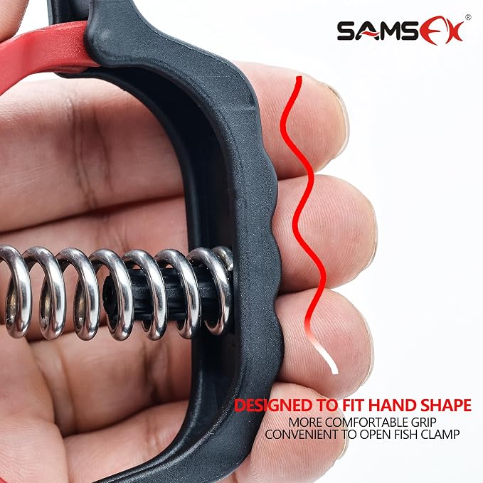 SAMSFX 5.3'' Fish Lip Gripper, Fish Grabber for Fishing Scale, Fish Lip Grip Holder for Digital Scale Hook Non-Puncture Replacement Clamp