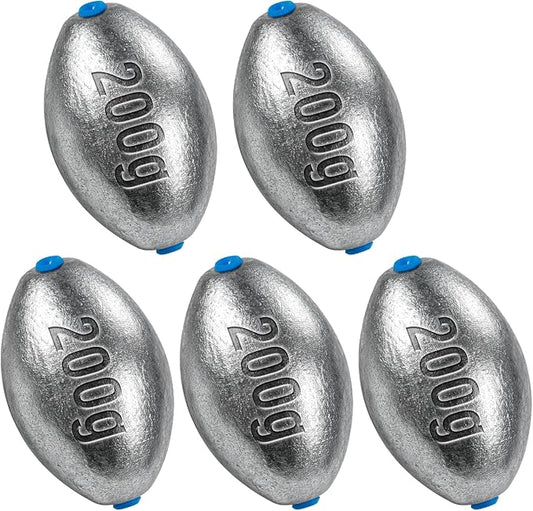 Alwonder Egg Sinkers Fishing Weights 3/16-10oz, Oval Lead Fishing Weights Sinkers Bass Fishing Casting Egg Sinker Saltwater Freshwater Tackle