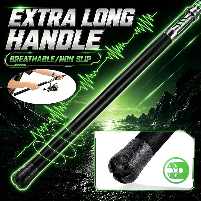 Sougayilang Big Game Spinning Combo – 7ft MH 2-Piece Rod, 33LB Drag, 6.2:1, 12+1 Bearings, 4000 Reel for Catfish, Pike, Carp – Heavy Duty Lake & River