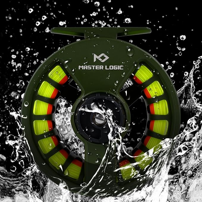 Fly Fishing Reel 5/6wt - Aluminum Alloy Fly Reel with Pre-Loaded Line Combo, Durable Lightweight Design for Freshwater/Saltwater