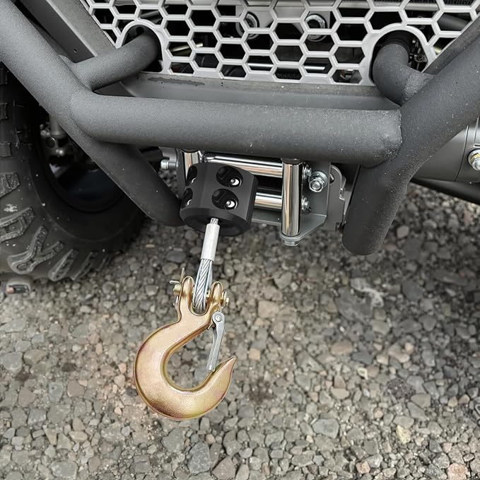 BFXM Winch Stopper for Cable, Rubber Winch Cable Stopper with Allen Wrench to Protect Winch Rope from Wear and Tear, Winch Accessories for ATV, UTV, Truck (Black)