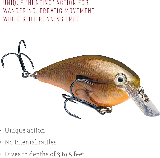 Strike King KVD 1.5 Hard Knock Fishing Lure, 3/8 oz, 3D Lifelike Eyes