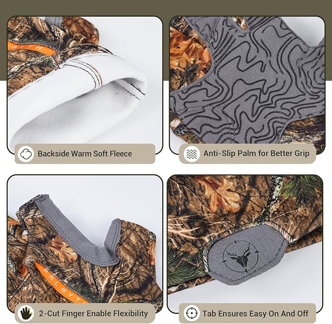 Palmyth Men's Hunting Gloves for Cold Weather and Winter Camo Glove