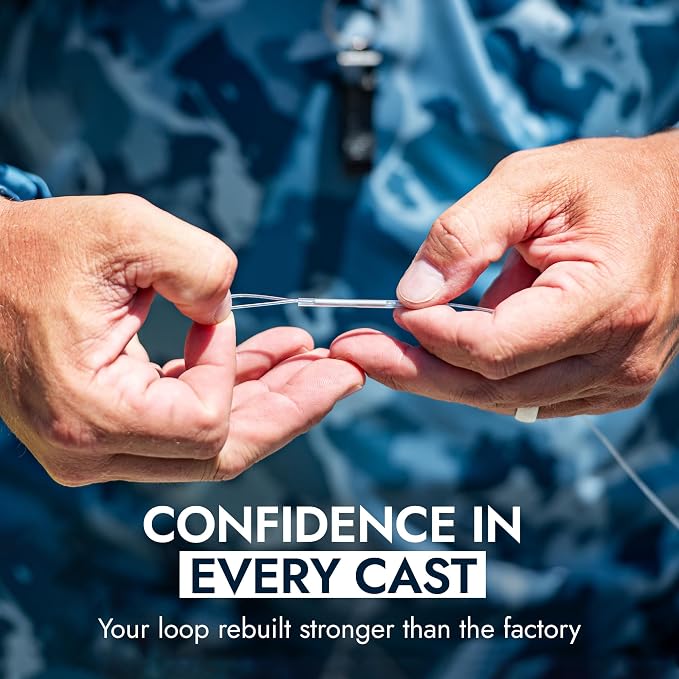 – ReLOOP Fly Line Loop Connector| Replace & Restore Damaged Fly Line Loops | Precision Lines Repair & Customization System | Smooth Casting Connection | 2-Piece Kit