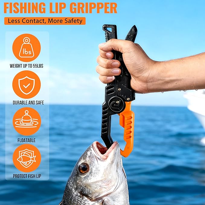 PLUSINNO Fishing Gear,Full Fishing Pole kit Include Fishing Rod and Reel Combo, Tackle Box with Fishing Lures, Fishing Accessories, Fishing Pliers,Fishing Gifts for Men with Fishing Tool Kit