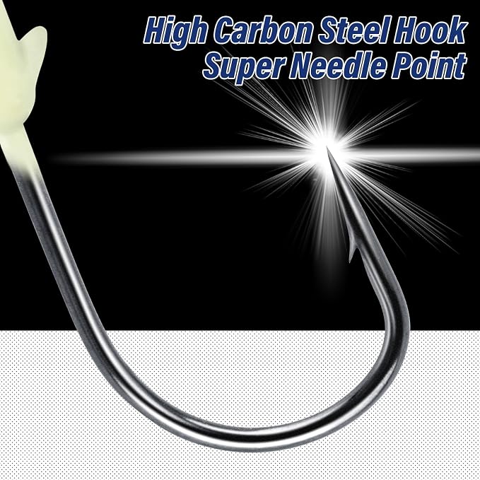 Alwonder 10-Pack Round Fishing Jig Heads, Bass Ball Jigs Hooks 3D Eyes High Carbon Steel 1/8-1/2OZ Pompano Jig Head Saltwater Freshwater Jigs Heads for Fishing Pompano Bass Trout Walleye Striper