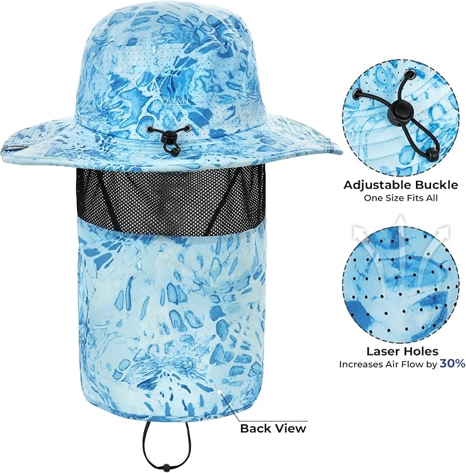 KastKing Sol Armis UPF 50 Boonie Hat - Sun Protection Hat, Fishing Hat, Beach & Hiking Hat, Paddling