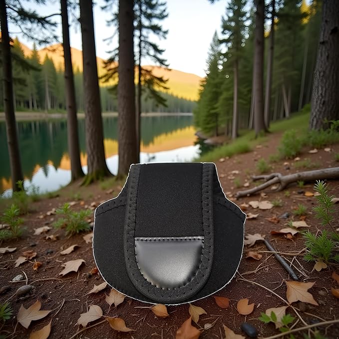1pc Black Fishing Reel Cover-Spinning/Baitcasting Reel-Slimplicty Fashionable Case Bag Protective Pouch Storage Cover Bag For 100 150 Series Baitcaster Fishing Reel Bags Storage,Reels and Accessories