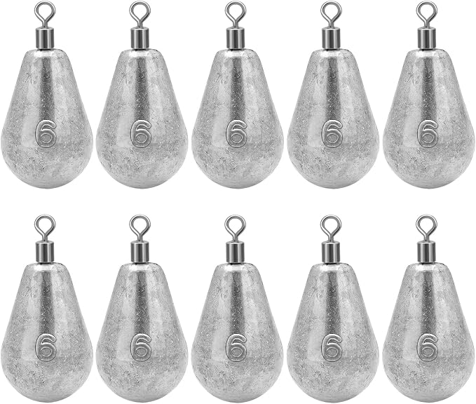 Long Casting Swivel Bell Sinkers Fishing Weights Drop Shot Weights with Swivels Fishing Lead Sinker 1/2oz 3/4oz 1oz 2oz 3oz