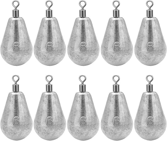 Long Casting Swivel Bell Sinkers Fishing Weights Drop Shot Weights with Swivels Fishing Lead Sinker 1/2oz 3/4oz 1oz 2oz 3oz