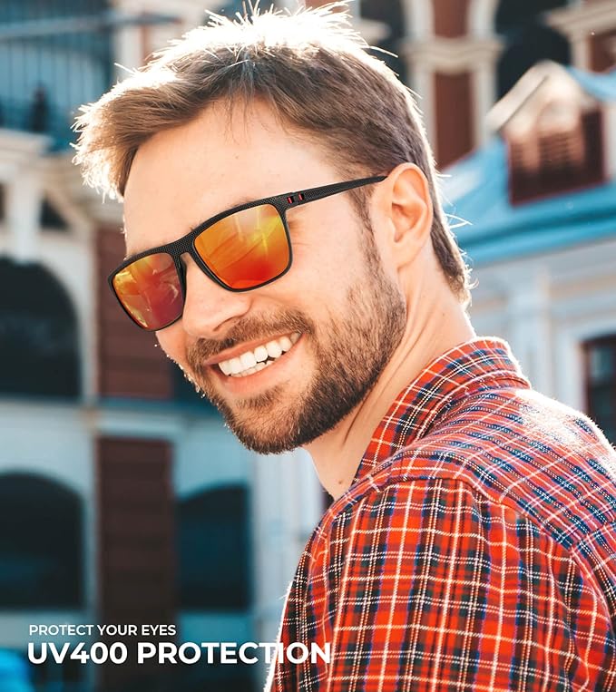 KALIYADI Mens Sun-Glasses Polarized Sunglasses-Men: Classic Sunglasses with Ultraviolet Protection for Driving Fishing Golf