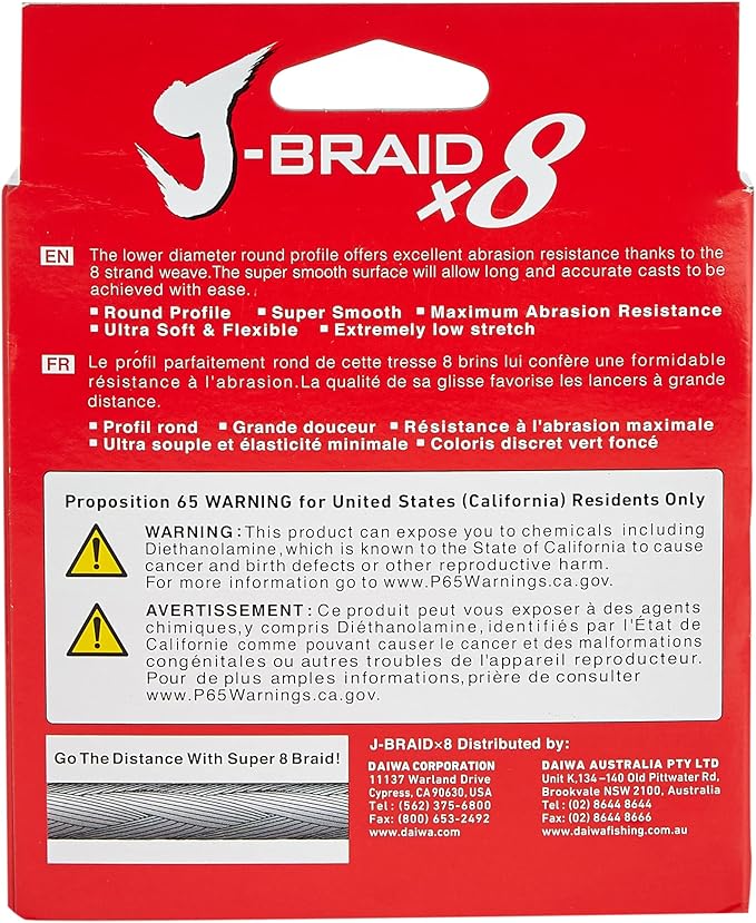 Daiwa J-Braid 300M 8-Strand Woven Round Braid Line