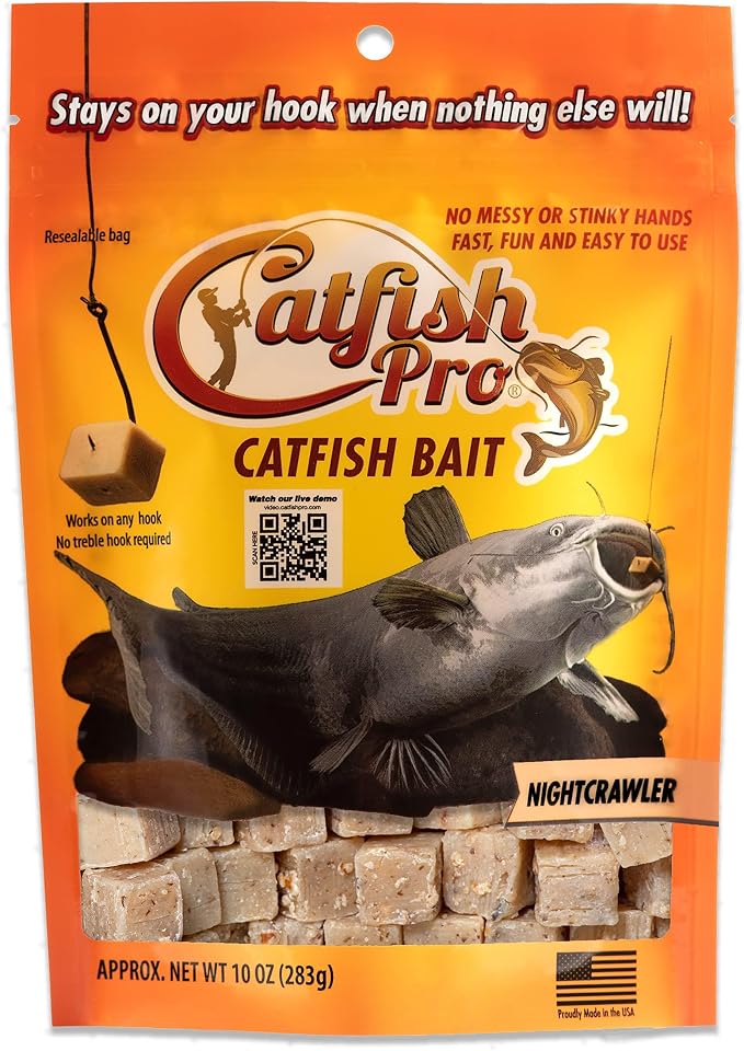 Catfish Pro Catfish Bait - 10oz Bag with 80pcs | Irresistible Scent for Catfish | Mess-Free, Stays On Your Hook When Nothing Else Will | Great for Rod, Reel, Trotline, Jugs & Yoyos Fishing