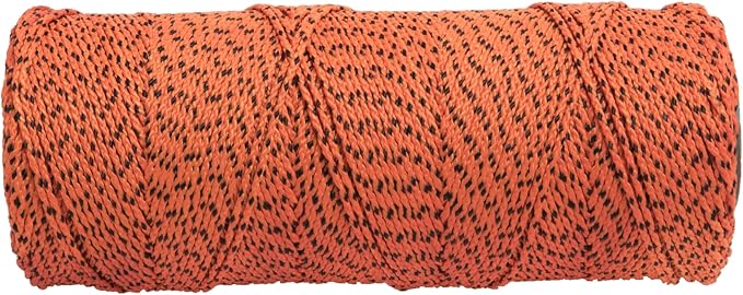 MARSHALLTOWN Masonry Line, Bonded Nylon, Orange & Black, 500 Foot, #18 Line Size, Masons and Archaeology. Assembled in USA, ML614