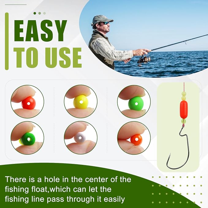 AGOOL Pompano Rigs Fishing Floats Bobbers Snell Float Foam Fishing Rig Floats Live Bait Walleye Rig Making Accessories Bullet Cylinder Float for Trout Catfish