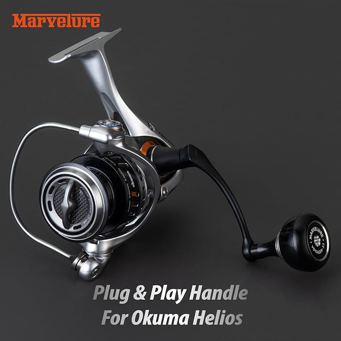 Locked-Type Power Handle (Hexagon Shaft) Compatible for Okuma Ceymar Avenger Inspira Helios Epixor XT Spinning Fishing Reels (Not for Ceymar HD)