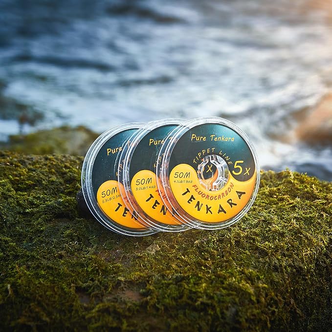 Fly Fishing Tenkara Fluorocarbon Tippet Lines, Freshwater Clear 4X 5X 6X, 50M