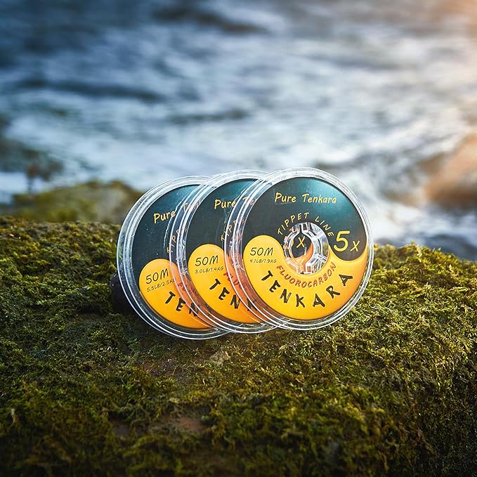 Fly Fishing Tenkara Fluorocarbon Tippet Lines, Freshwater Clear 4X 5X 6X, 50M