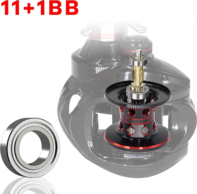 Fishdrops Baitcaster Reel Ultra-Light Baitcasting Fishing Reel, 7.0:1 Gear Ratio, 12.12LB Drag Magnetic Brake, Smooth 11+1BB, Freshwater & Saltwater and Affordable Low Profile Bait Caster Reel