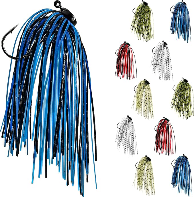 Ned Rig Jig Heads Soft Plastic Worms Fishing Lures Kit, 60/50/10 Pcs Weedless Skirted Mushroom Ned Rigs Jighead Hooks Stick Baits Bass Fishing Lures for Freshwater Saltwater