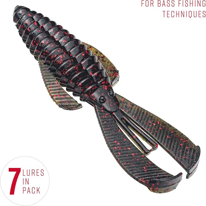 Strike King Rage Bug Fishing Lure, Soft Plastic Grub, Unique Design, Subtle Action