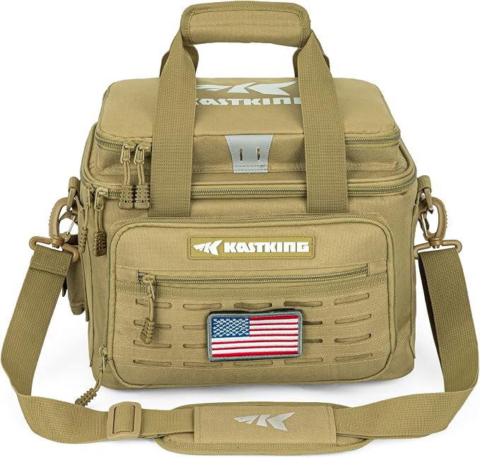 KastKing Fishing Tackle Bags - Saltwater & Freshwater Fishing Bags - Water Resistant, Padded Shoulder Strap - Gear Storage