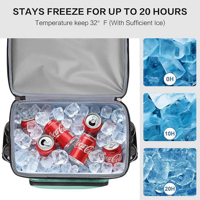 Hulongo Cooler Backpack, 30L Insulated Leakproof Soft Cooler Bag for 52 Cans, Lightweight Backpack for Beach, Picnic, Camping, Hiking, Fishing and Travel