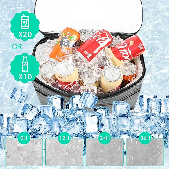 MORXPLOR Kayak Cooler,Waterproof Kayak Seat Back Cooler for Kayaking,Kayak Accessories Cooler Bag,Protable Ice Chest,Beach Cooler,Travel Cooler for Camping or Lunch Bag