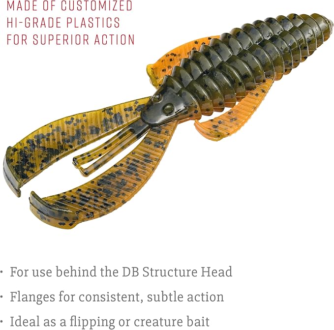 Strike King Rage Bug Fishing Lure, Soft Plastic Grub, Unique Design, Subtle Action