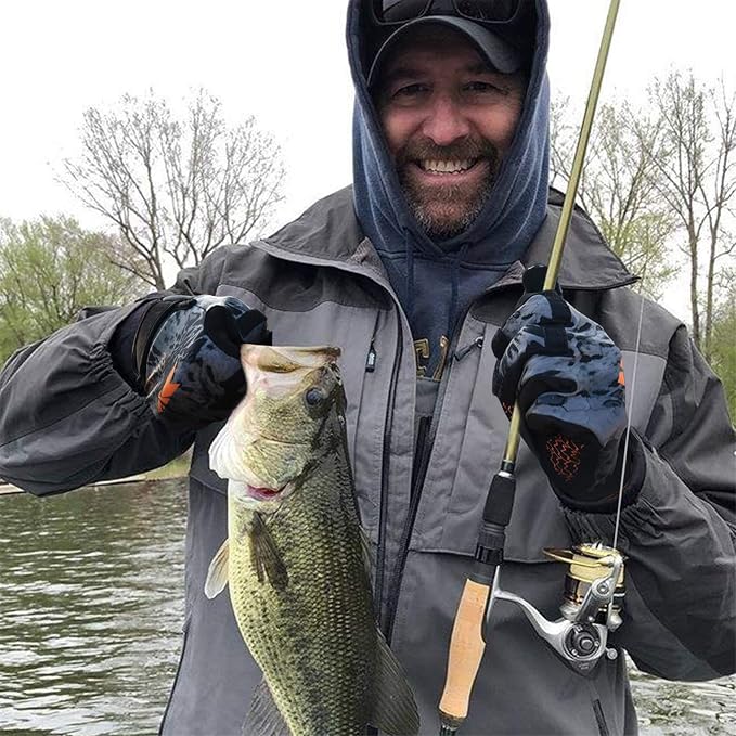 KastKing Mountain Mist Cold Winter Weather Fishing Gloves for Men and Women - Ideal for Ice Fishing, Photography, or Hunting