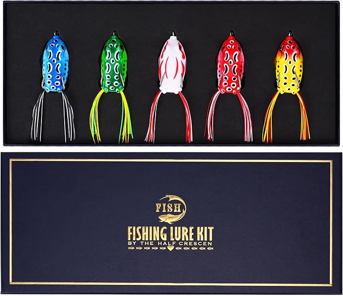 5PCS Frog Lures for TopWater Bass Fishing Lures,Freshwater and Saltwater Fishing Gear Kit for 2026 Surprise Gift