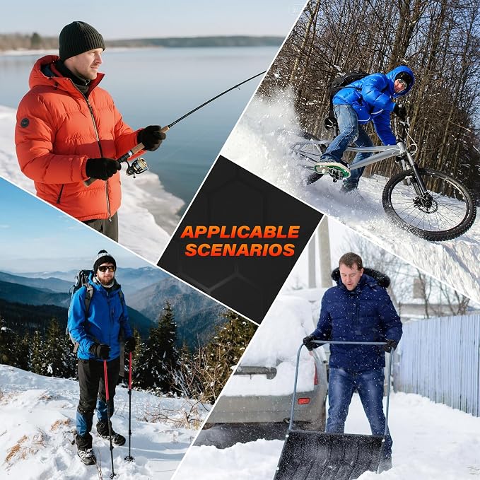 V.Step Fingerless Heated Gloves for Arthritis Relief Rechargeable Warm Gloves for Fishing Work Motorcycle Riding and Ski