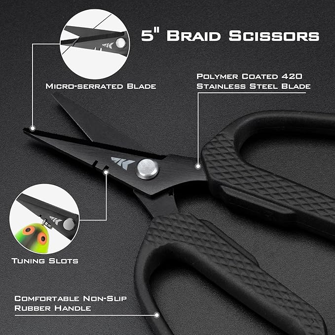 KastKing Kalibrate Fishing Line Spooler & 5’’ Braid Scissors - W/Line Counter, Patented Accessories, Portable, Compact, for Spinning & Casting Reels - No Line Twist, Fishing Gears Gifts for Men