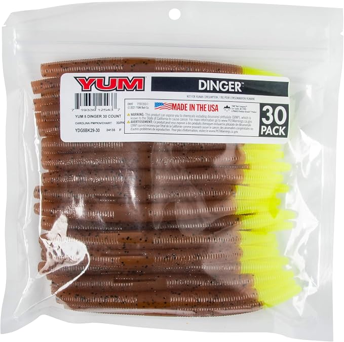 Yum Lures Dinger 5" Bulk 30-Pack