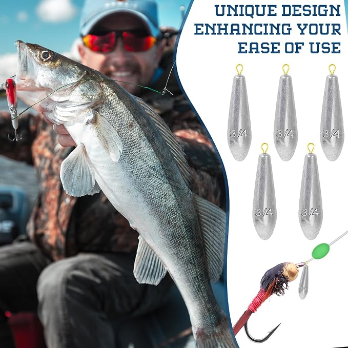Landhoow Drop Shot Fishing Sinker Weights Kit Freshwater Catfishing Fishing Sinker Bass Casting Removable Line Saltwater Streamlined Snap Weight for Trolling Surf Tackle