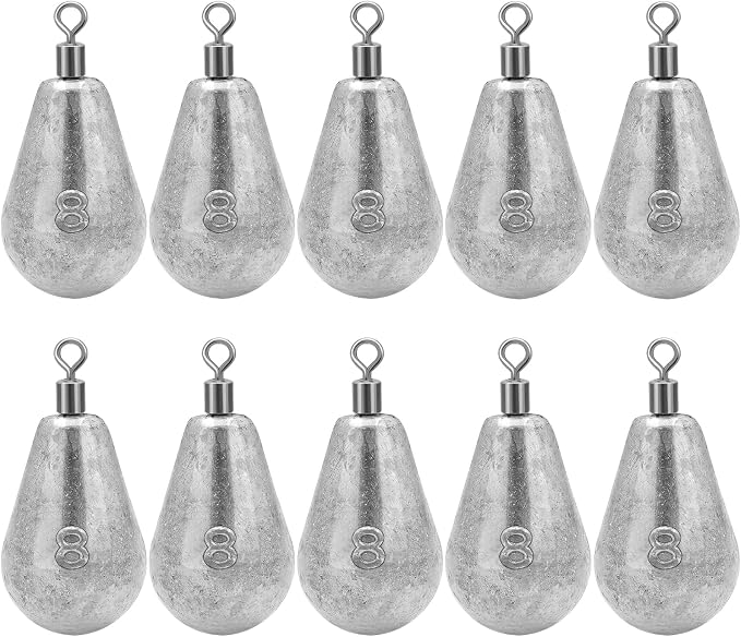 Long Casting Swivel Bell Sinkers Fishing Weights Drop Shot Weights with Swivels Fishing Lead Sinker 1/2oz 3/4oz 1oz 2oz 3oz